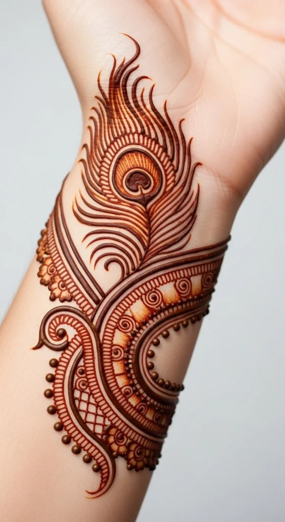 Peacock Feather Bracelet