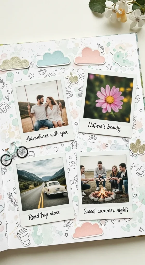 Polaroid Frames with Handwritten Quotes