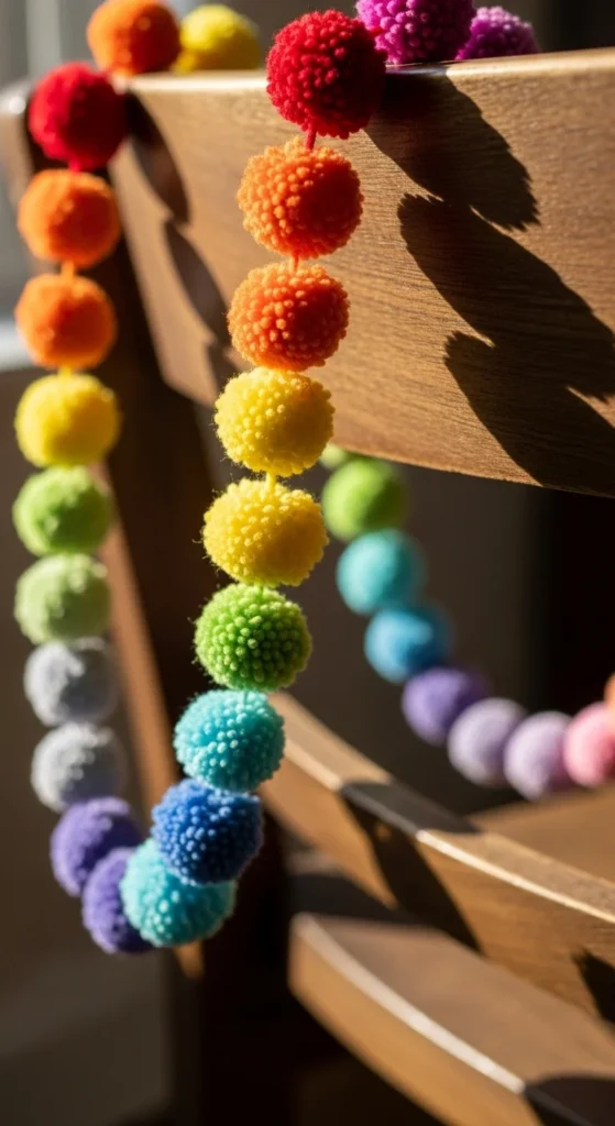 Pom-Pom Rainbow Garland
