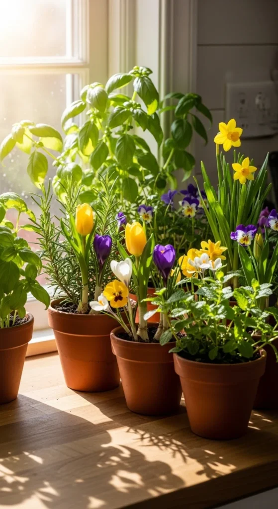 Potted Herb and Flower Combos