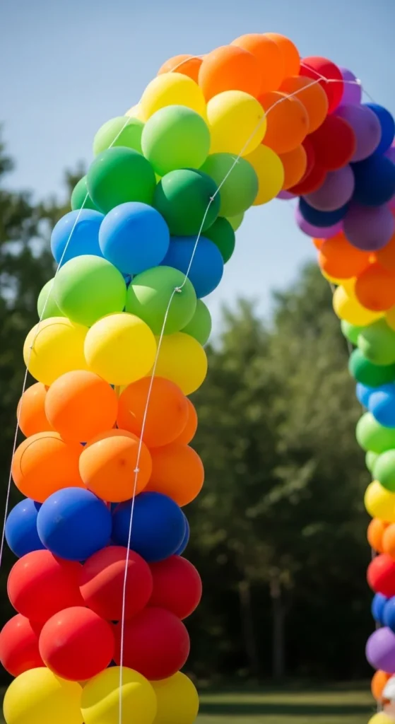 Rainbow Balloon Garland