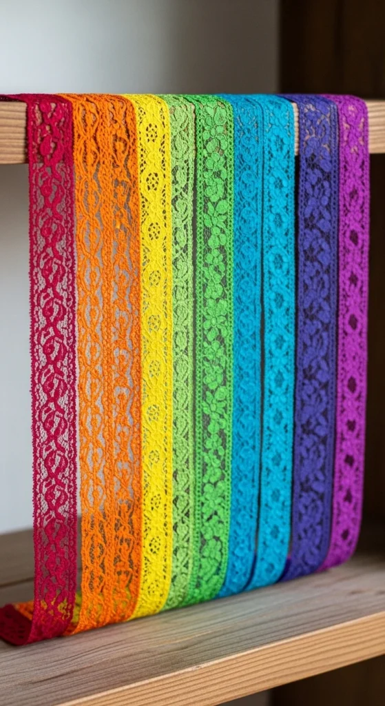 Rainbow Lace Garland