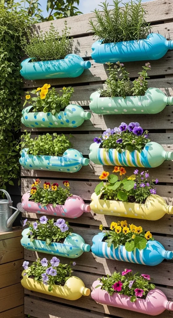 Recycled Bottle Planters