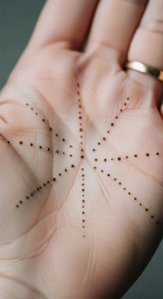Simple Dot Designs on the Palm