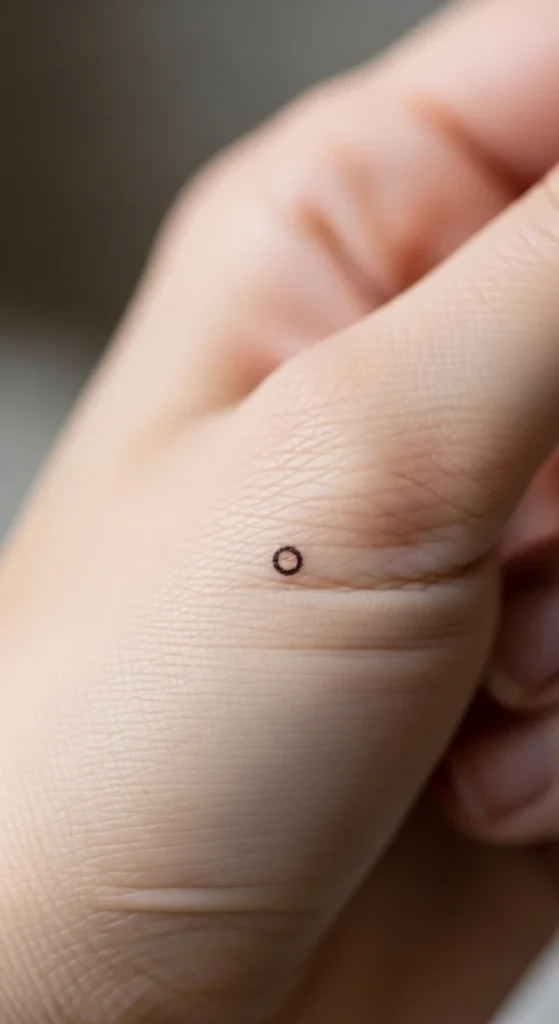 Single Dot Near the Thumb