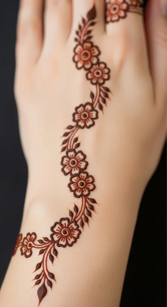 Single Finger Floral Detailing