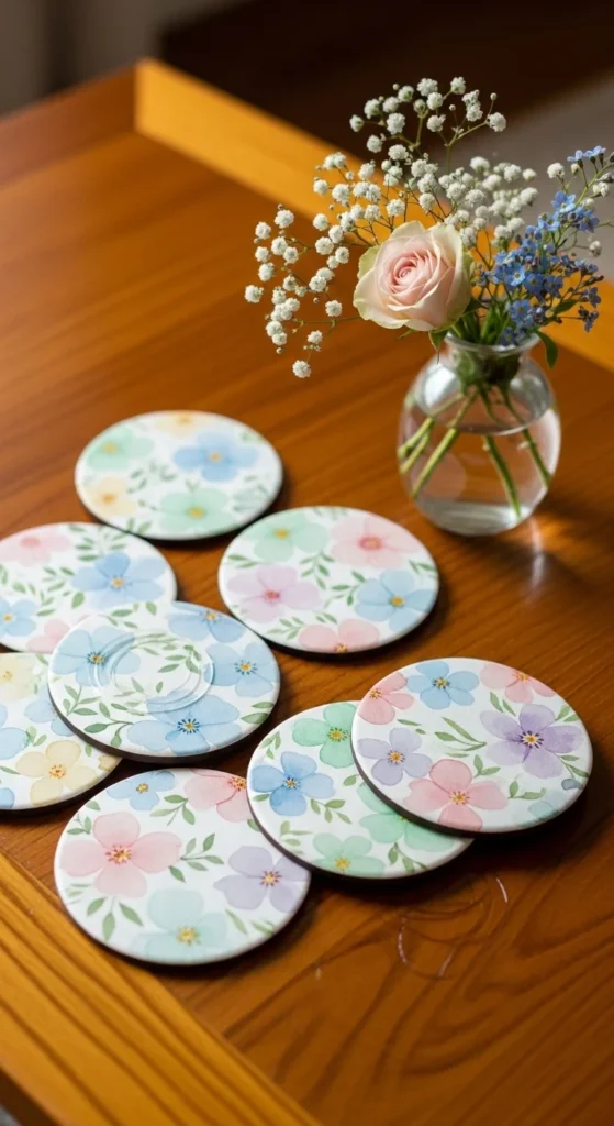 Spring-Themed Coasters