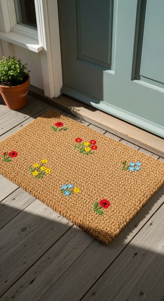 Spring-Themed Door Mat