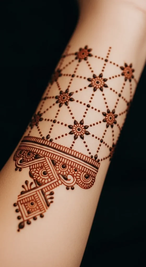 Star and Dot Design on the Forearm