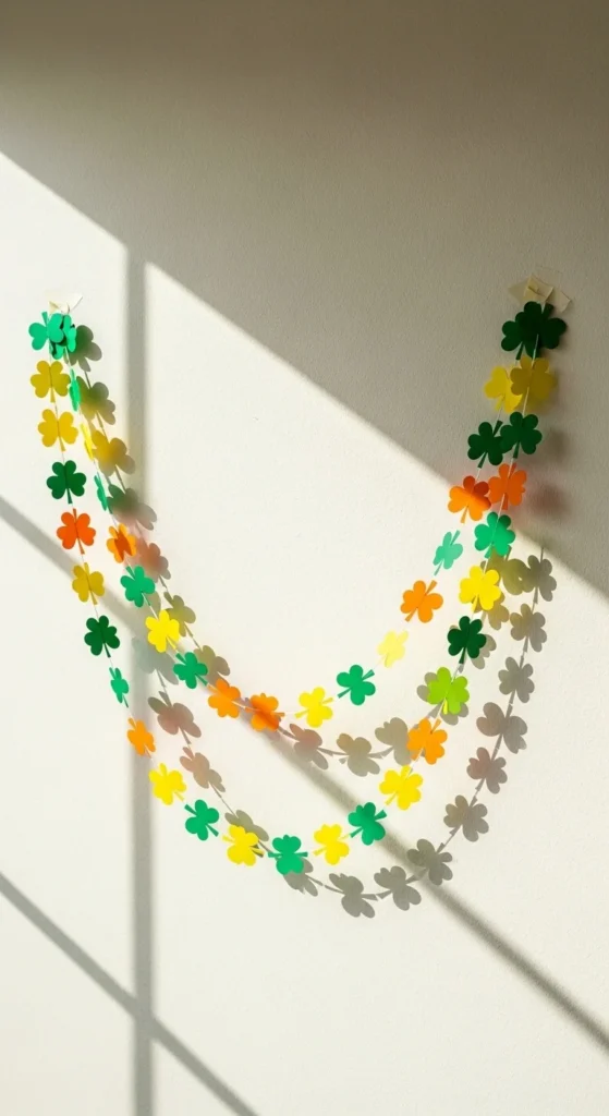Stenciled Shamrock Garlands