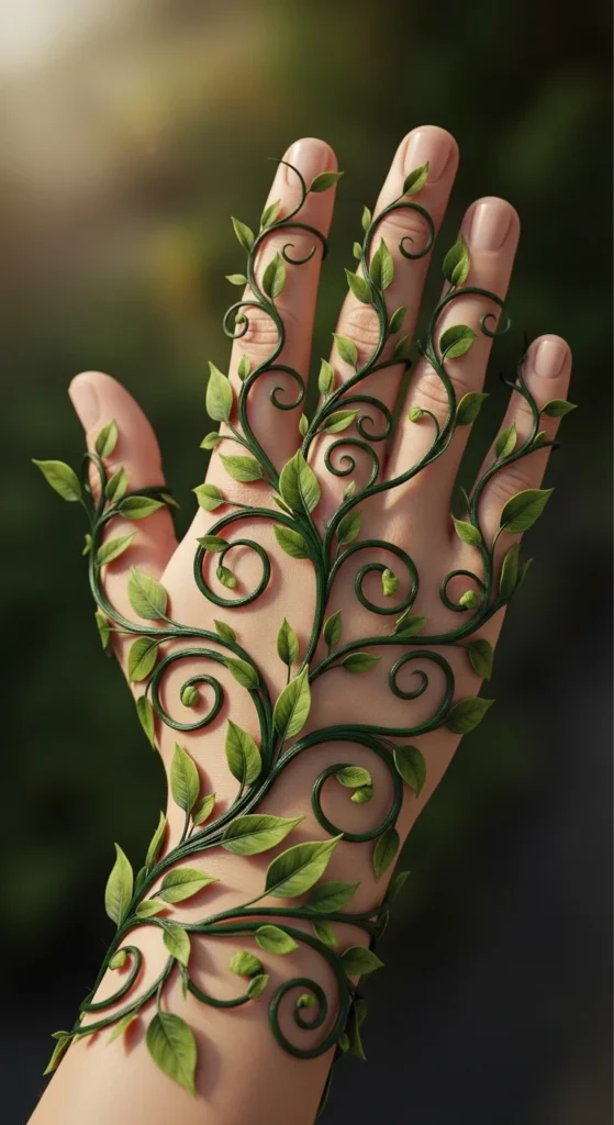 Swirling Vines and Leaves