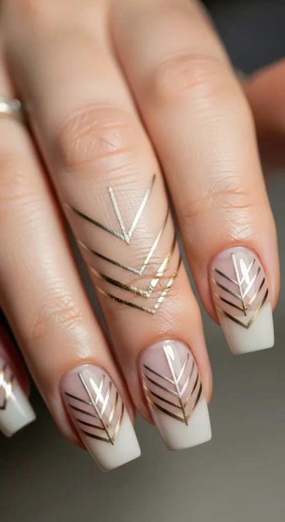 Thin Lines in a Chevron Pattern
