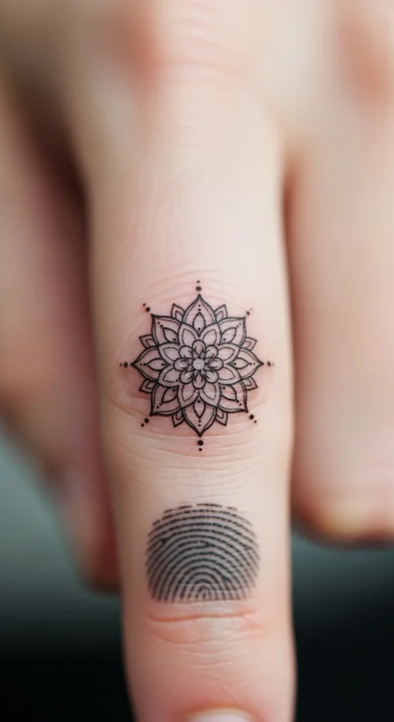 Tiny Mandala on the Tip of the Finger