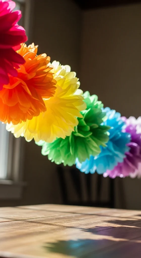 Tissue Paper Puff Garland