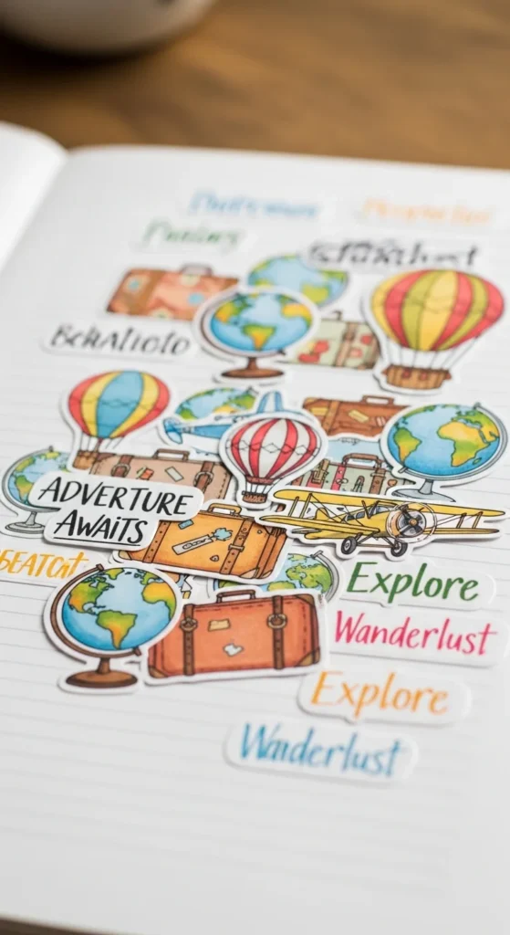 Travel-Themed Stickers