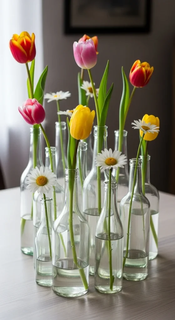 Upcycled Bottle Vases