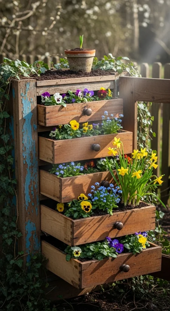 Upcycled Cupboard Planter