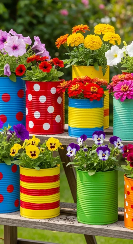 Upcycled Tin Can Planters