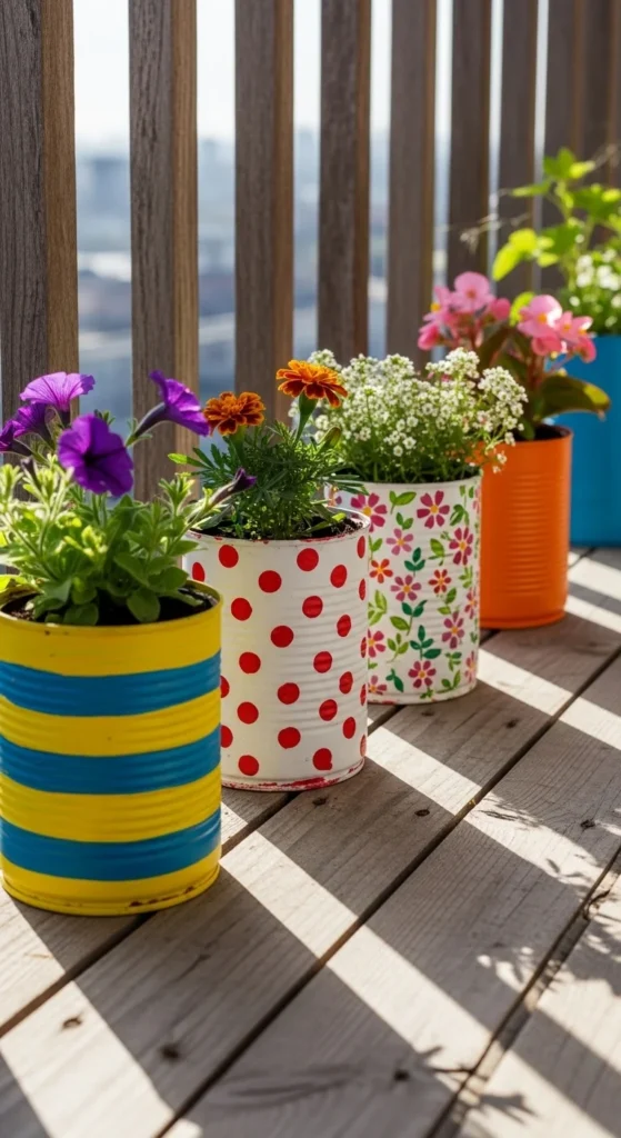 Upcycled Tin Can Planters