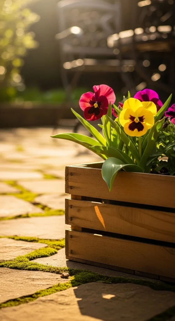 Upcycled Wooden Crate Planters