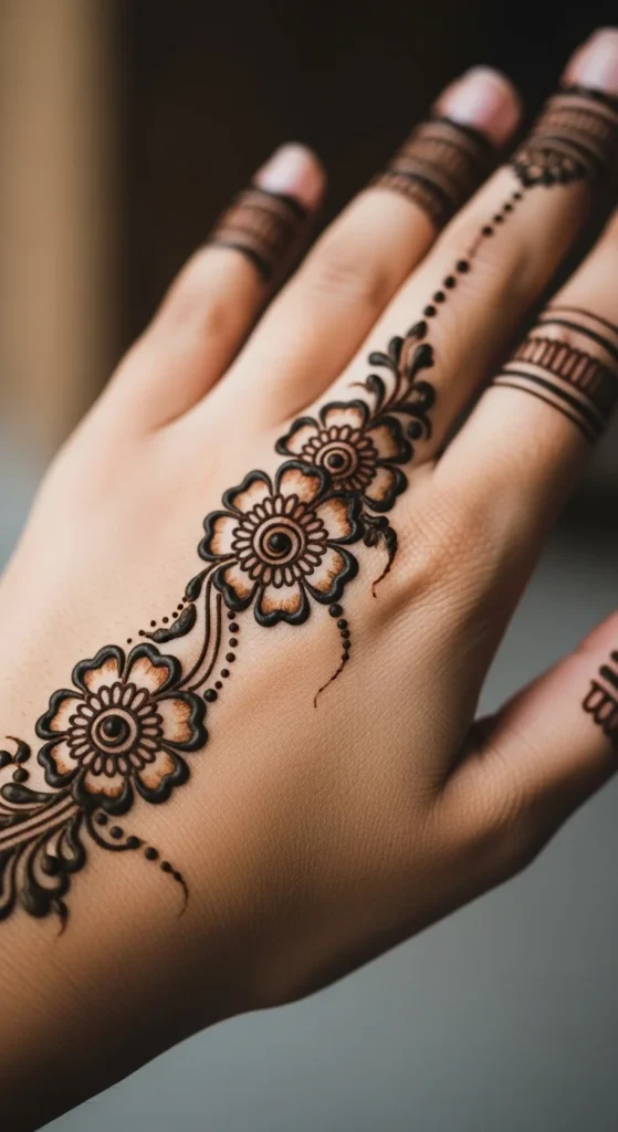 front hand mehndi simple