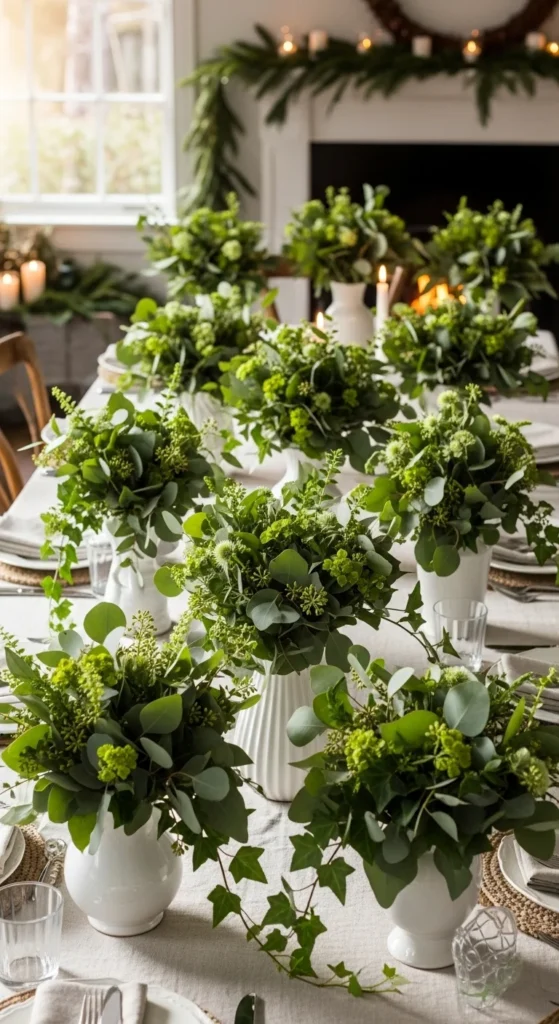 green floral bouquets
