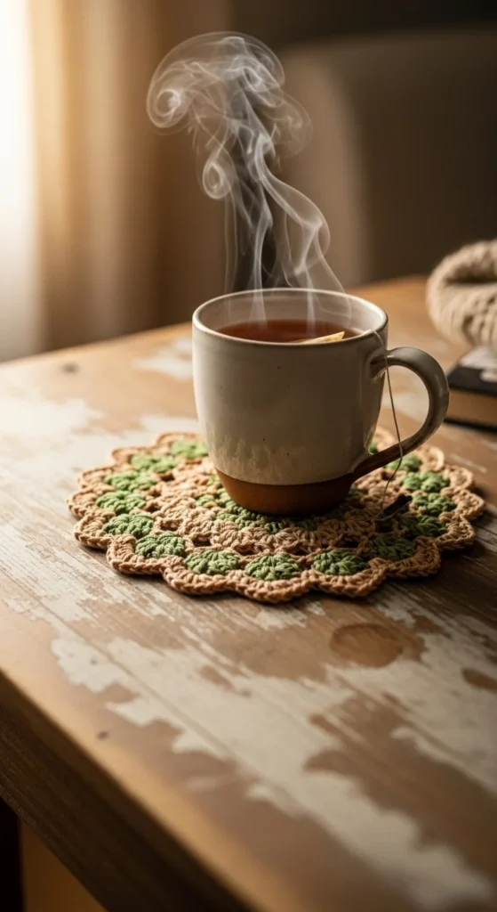 how to crochet a coaster