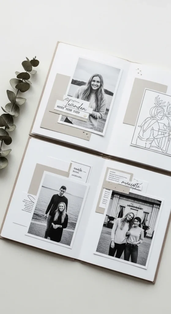 minimalist scrapbook ideas