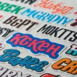 20 Typography Aesthetic Stickers That Look Bold and Stylish