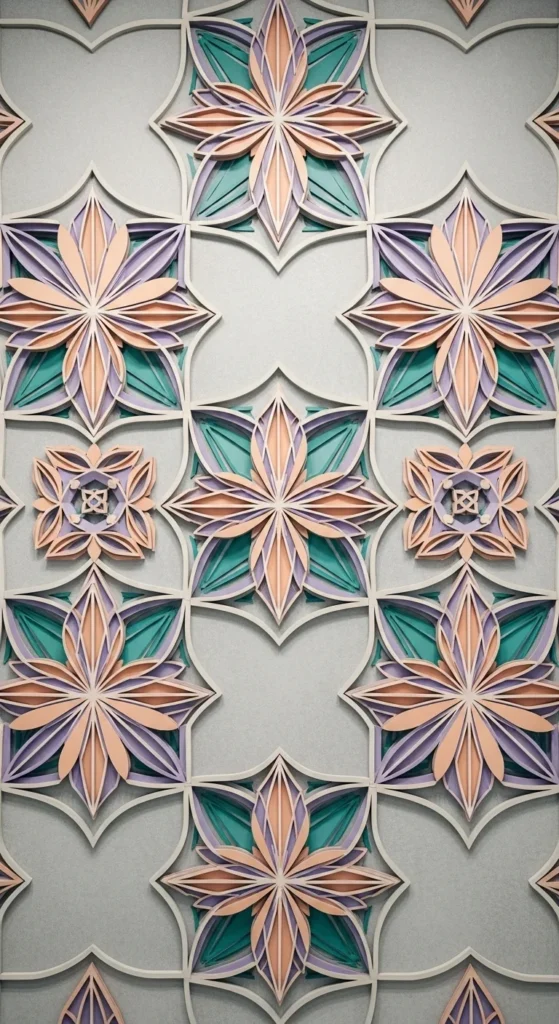 Abstract Floral Geometric Patterns