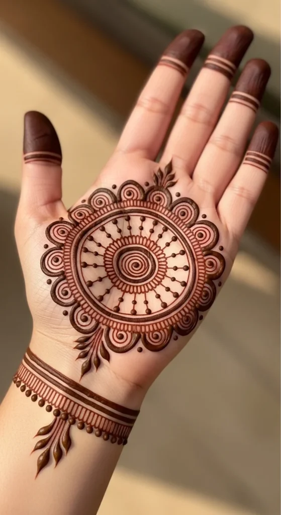 Abstract Spiral and Dots Design