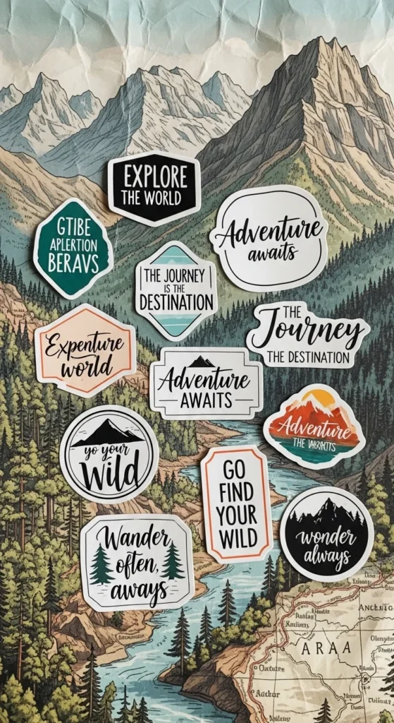 Adventure Quote Stickers