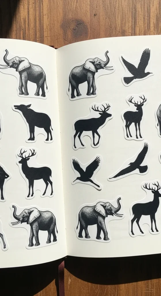 Animal Silhouette Stickers
