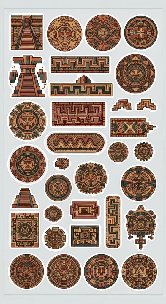Aztec Patterns Stickers