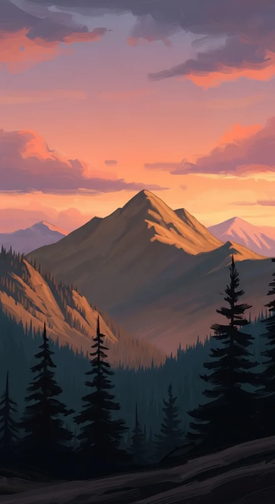 Boho Mountains Stickers