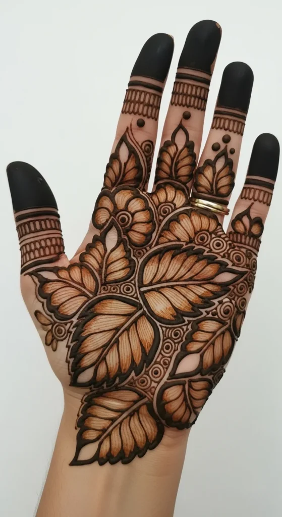 Bold Leafy Palm Design