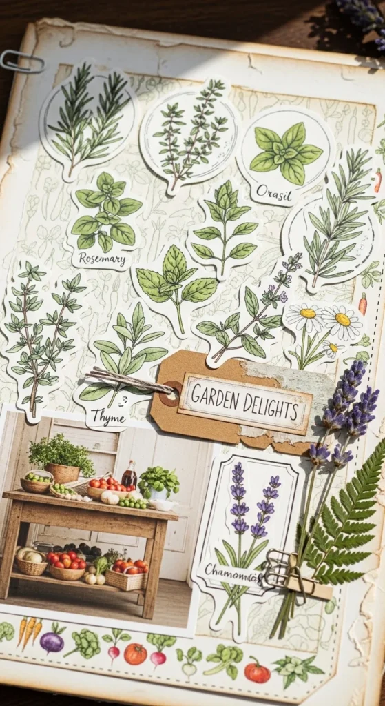 Botanical Herb Stickers