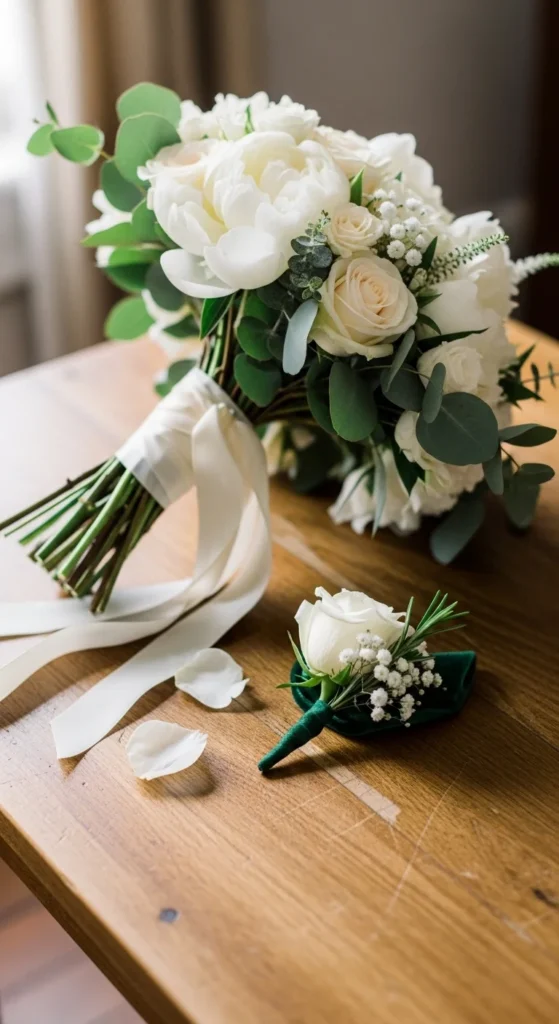 Bridal Bouquet and Groom's Boutonniere