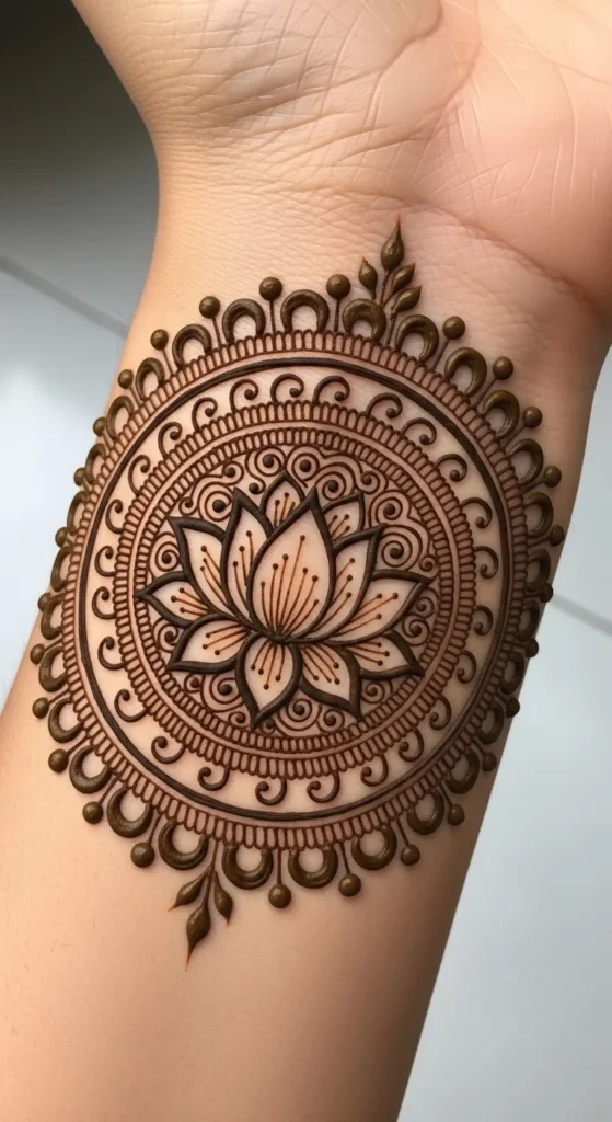Circular Mandala on Wrist