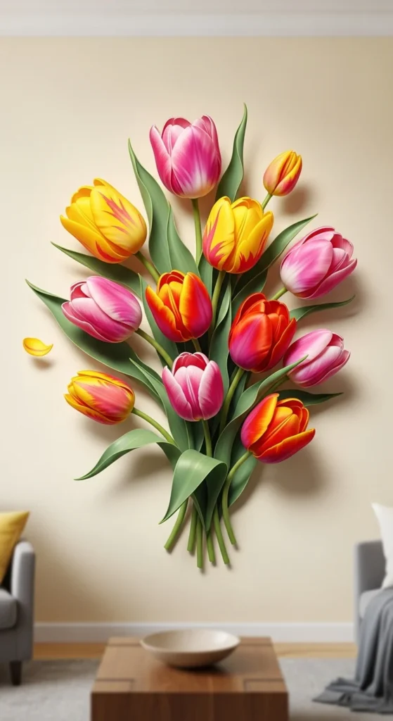 Colorful Tulip Blossoms