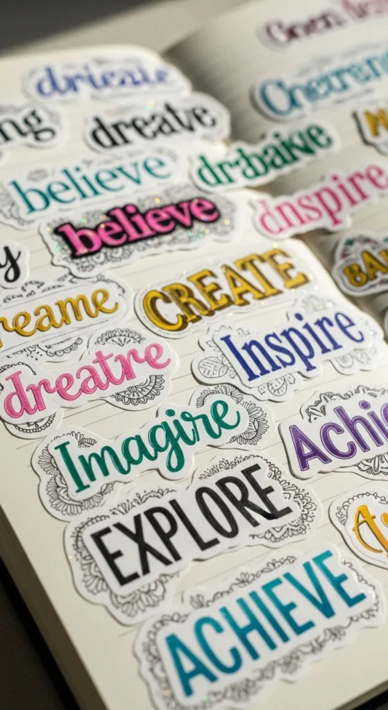 Colorful Typography Stickers