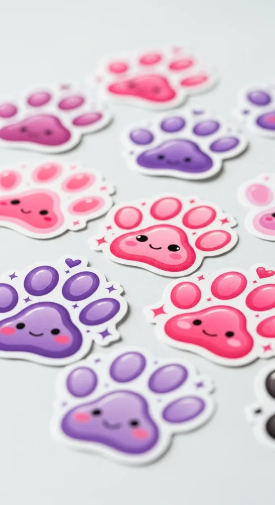 Cute Animal Paw Stickers