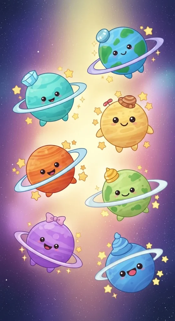 Cute Planet Stickers
