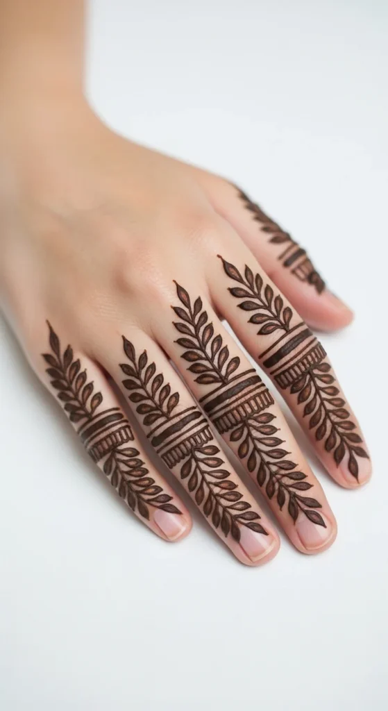 Delicate Fern Leaves on the Fingers