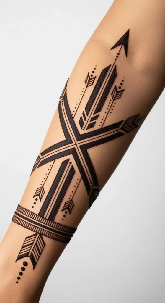 Double Line Arrow Design