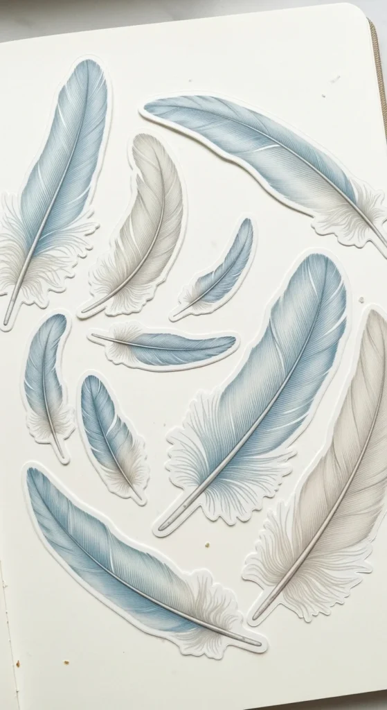 Feather Stickers