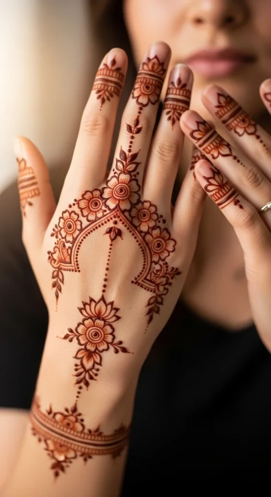 Floral Arch over the Fingers