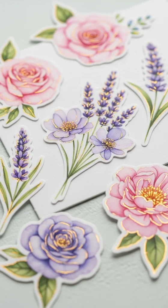 Floral Watercolor Stickers