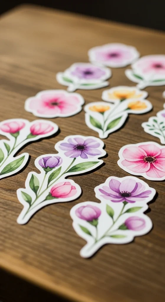 Floral Watercolor Stickers