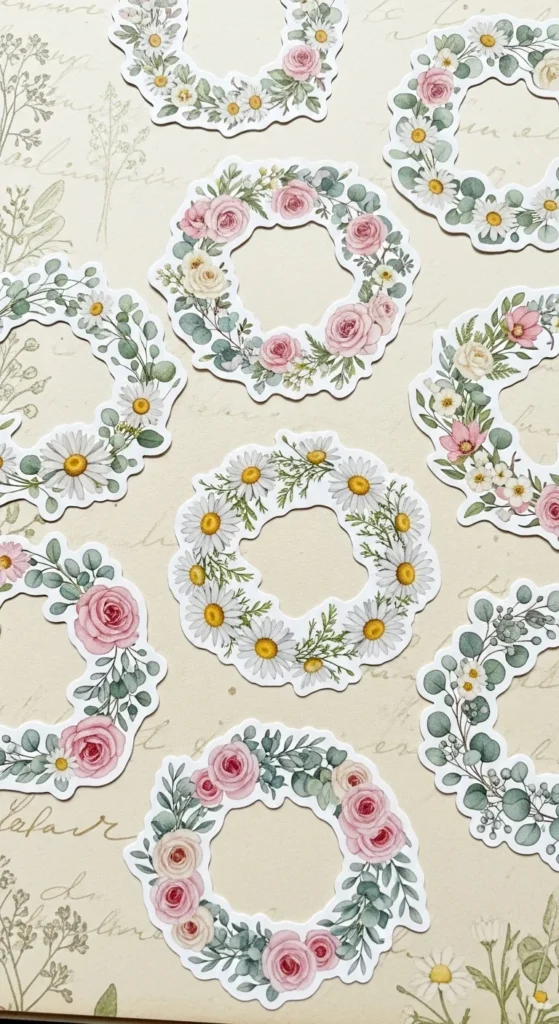 Floral Wreath Stickers